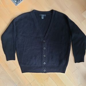 Forever21 - Black Cable Knit Cardigan with Buttons